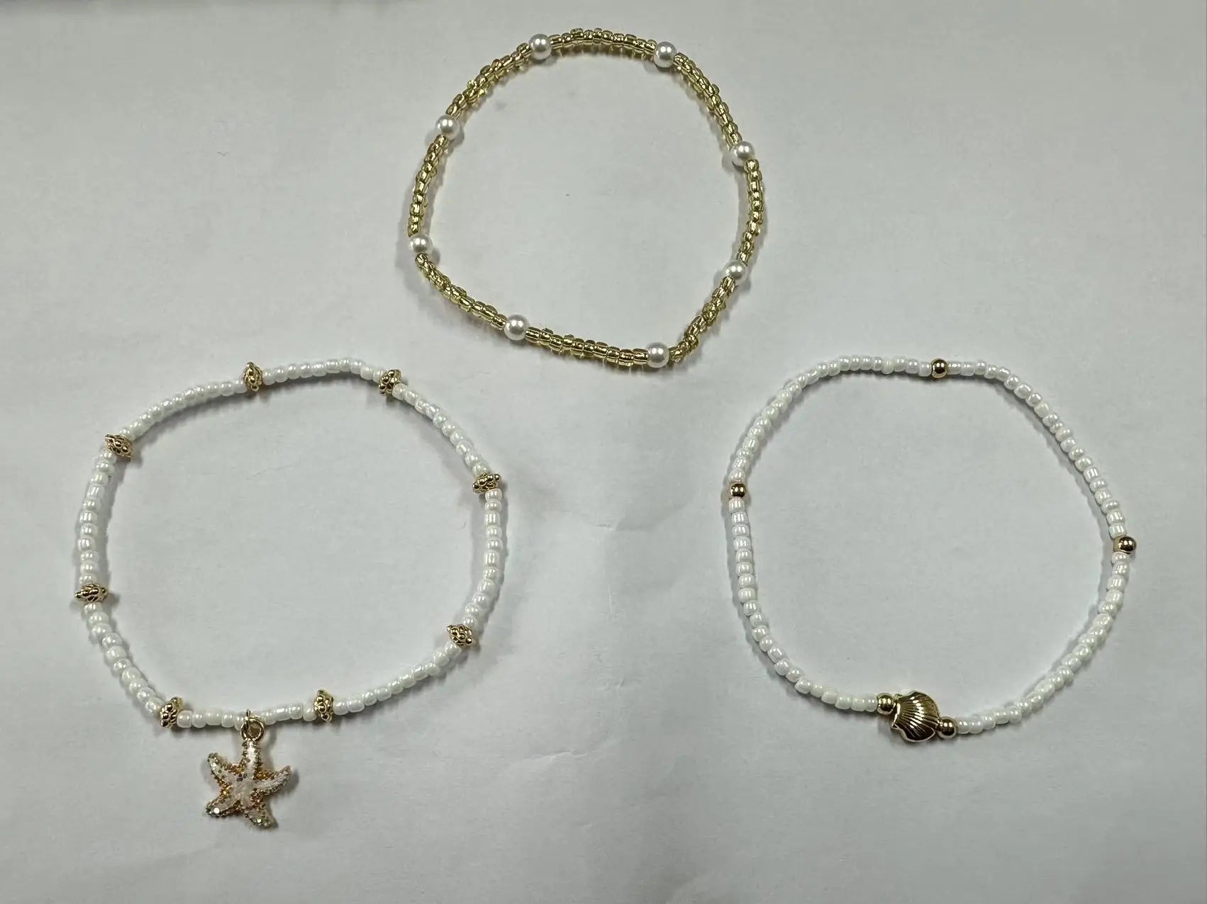 Bracelet de Cheville Bohème – Coquillage Doré